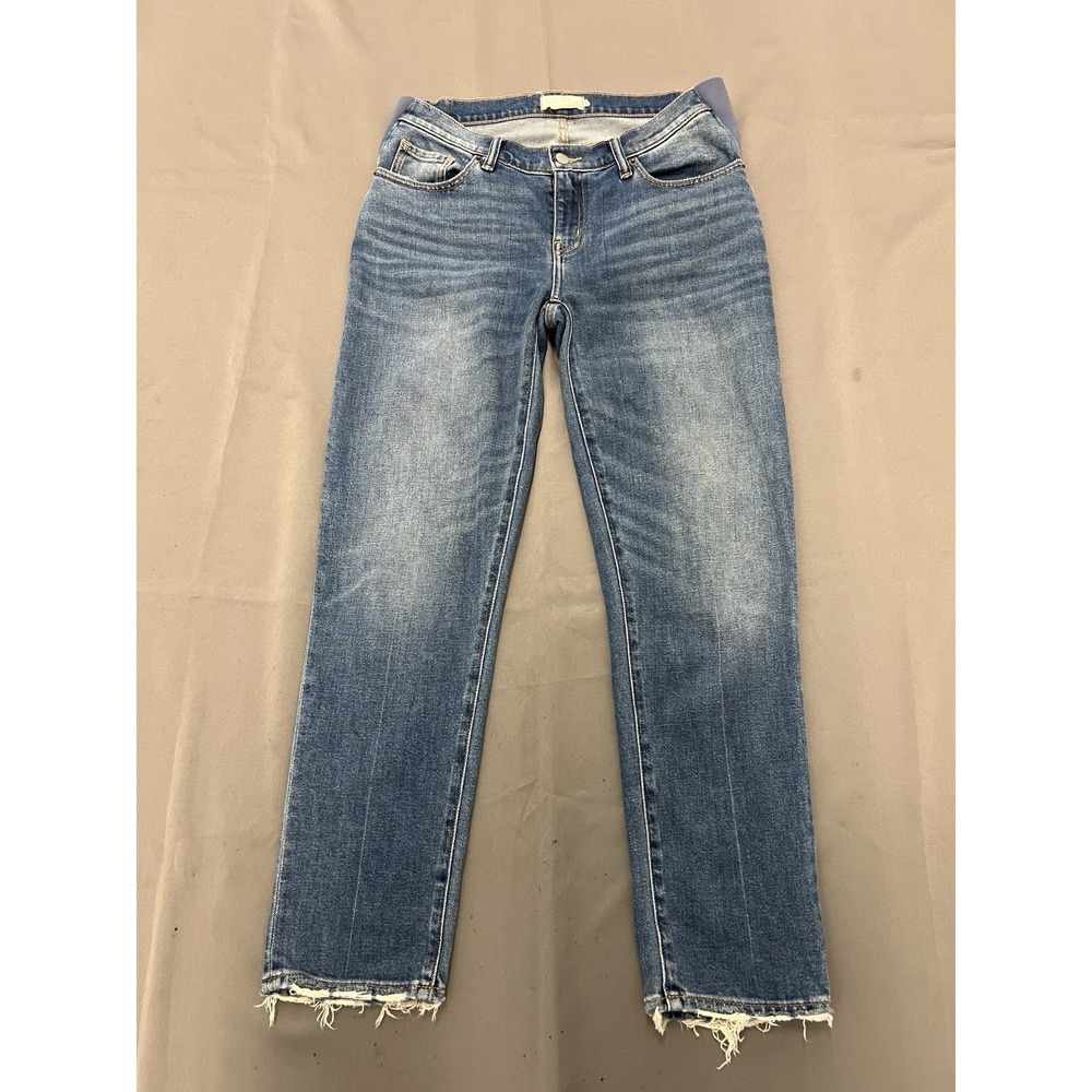 Hatch Strong Like A Mama maternity jeans straight leg 26 denim casual minimalist